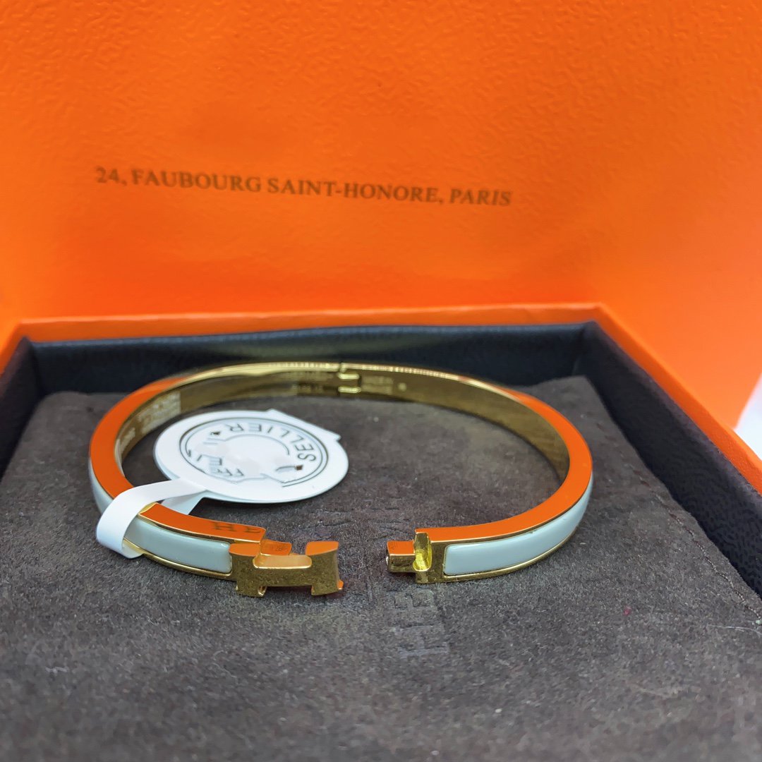 [⭐Hinora Jewelry]CLASSIC HM CLIC GREEN 8MM ENAMEL BRACELET
