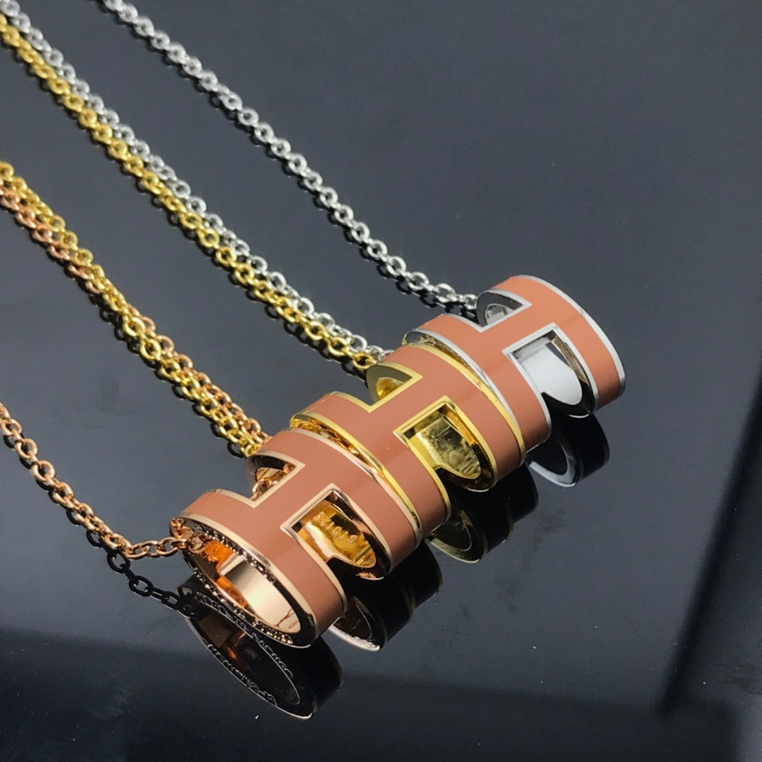 [⭐Hinora Jewelry]H NECKLACE BROWN