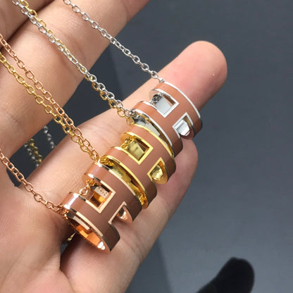 [⭐Hinora Jewelry]H NECKLACE BROWN
