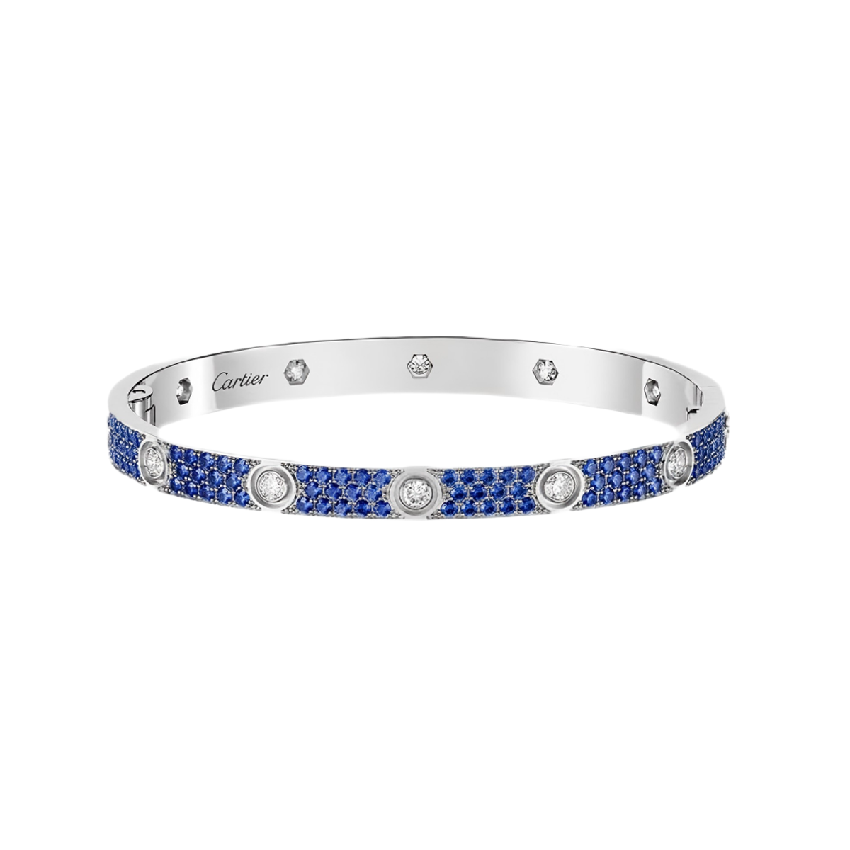 [⭐Hinora Jewelry]2026 PAVE GEMSTONE LOVE BRACELET 6.1MM 10 DIAMONDS