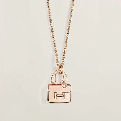 [⭐Hinora Jewelry]AMULETTE PEDANT ROSE GOLD NECKLACE