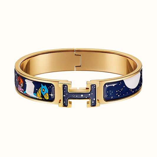 [⭐Hinora Jewelry]H STAR AND MOON BRACELET 12MM