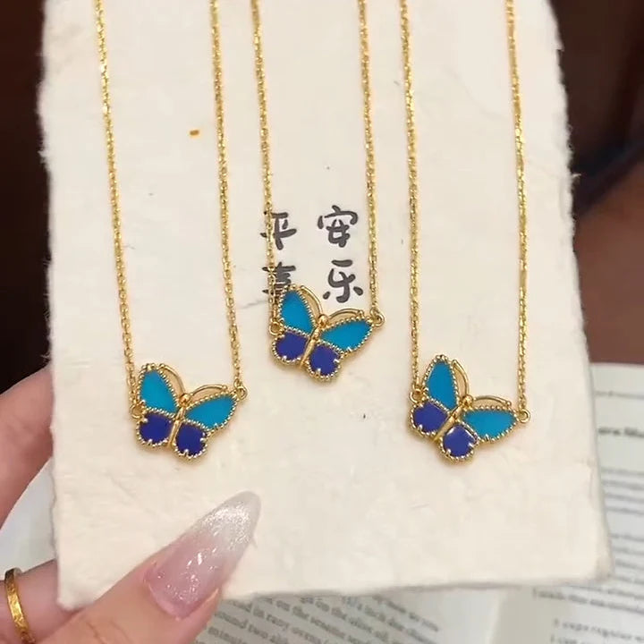 [⭐Hinora Jewelry]  2026 NEW LUCKY BUTTERFLY 1 MOTIFS NECKLACE