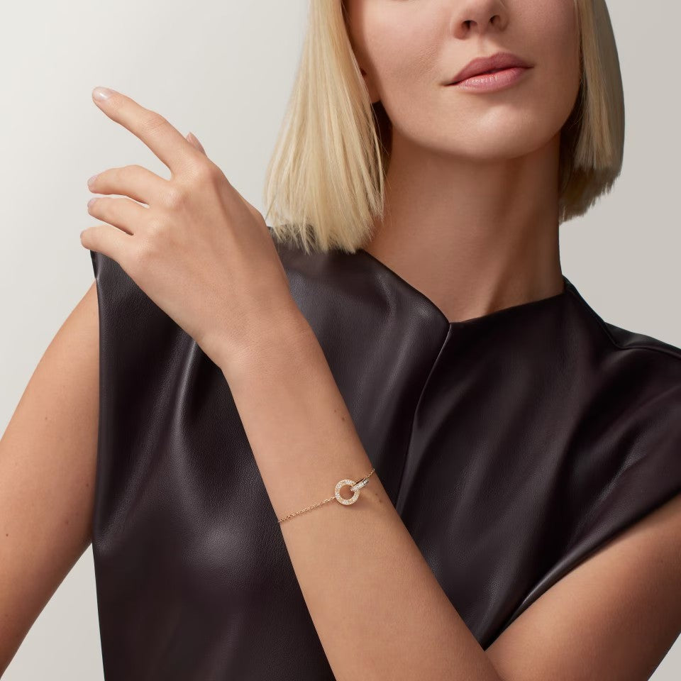 [⭐Hinora Jewelry]LOVE DOUBLE RING FULL DIAMOND BRACELET