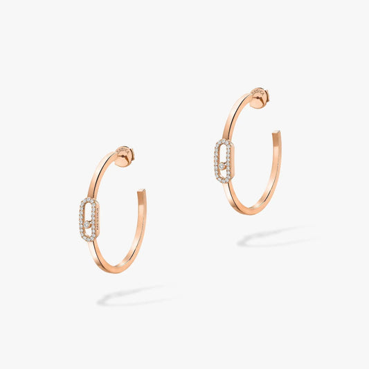 [⭐Hinora Jewelry]CREOLES MOVE UNO PM DIAMOND EARRINGS