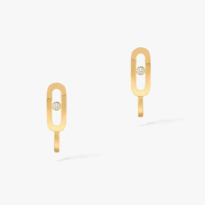 [⭐Hinora Jewelry]CREOLES MOVE UNO MINI 1 DIAMOND EARRINGS