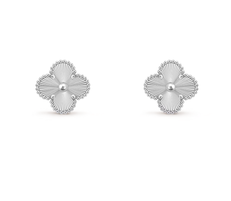 [⭐Hinora Jewelry]CLOVER MEDIUM 1 MOTIFS LASER EARRINGS