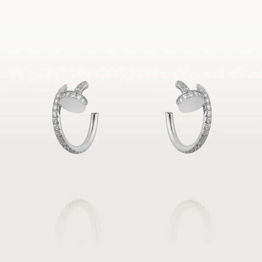 [⭐Hinora Jewelry]JUSTE EARRINGS 12.75MM SILVER DIAMOND
