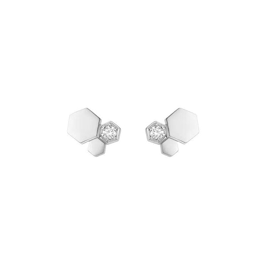 [⭐Hinora Jewelry]BEE LOVE SILVER DIAMOND EARRINGS
