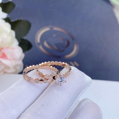 [⭐Hinora Jewelry]BEE LOVE RING PINK GOLD 1 DIAMOND