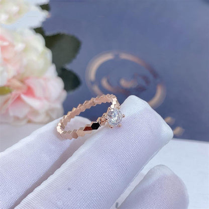 [⭐Hinora Jewelry]BEE LOVE RING PINK GOLD 1 DIAMOND