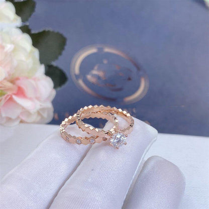 [⭐Hinora Jewelry]BEE LOVE RING PINK GOLD DIAMOND