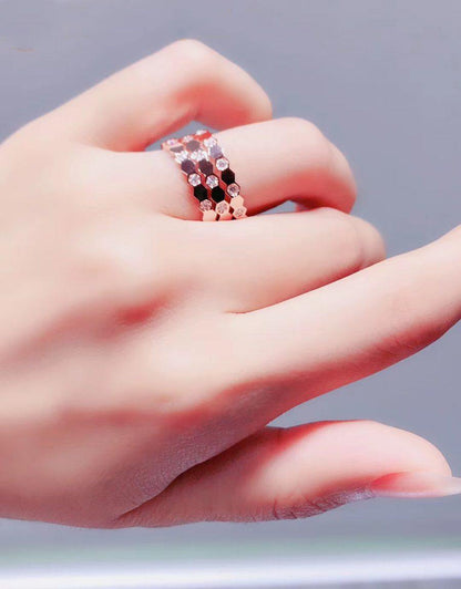 [⭐Hinora Jewelry]BEE LOVE RING PINK GOLD DIAMOND