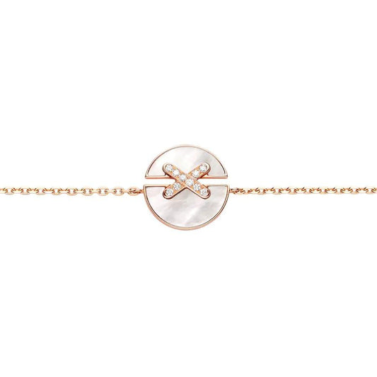 [⭐Hinora Jewelry]JEUX DE BRACELET MOP PINK GOLD DIAMONDS