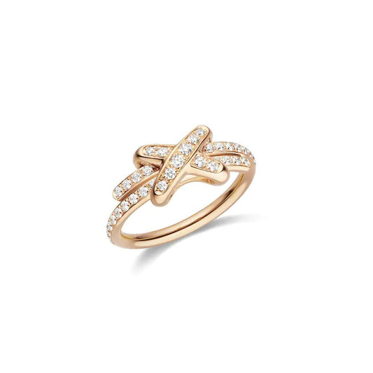 [⭐Hinora Jewelry]JEUX DE RING PINK GOLD DIAMOND