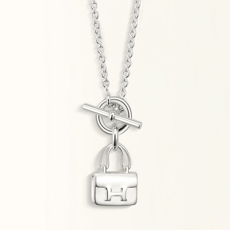 [⭐Hinora Jewelry]POP H PEDANT SILVER NECKLACE