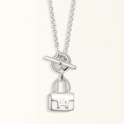 [⭐Hinora Jewelry]POP H PEDANT SILVER NECKLACE