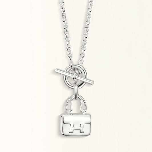 [⭐Hinora Jewelry]POP H PEDANT SILVER NECKLACE