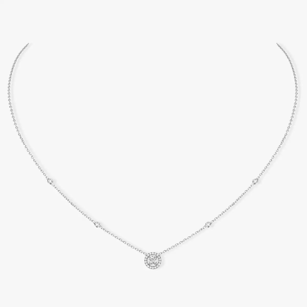 [⭐Hinora Jewelry]Diamond Necklace 0,20ct Brilliant Shape Joy