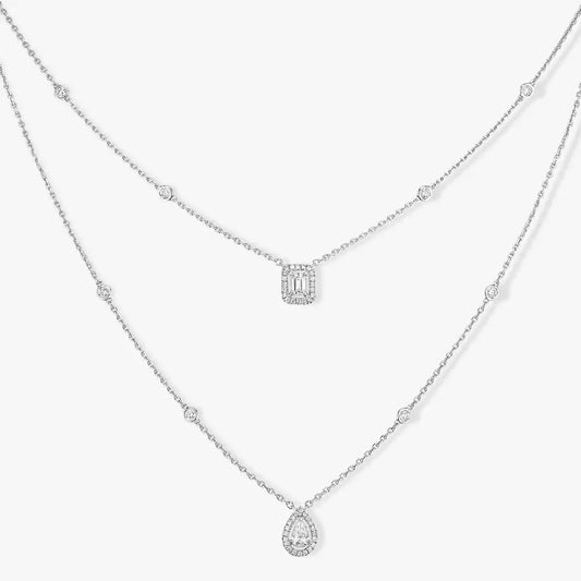 [⭐Hinora Jewelry]Diamond Necklace My Twin 2 Rows
