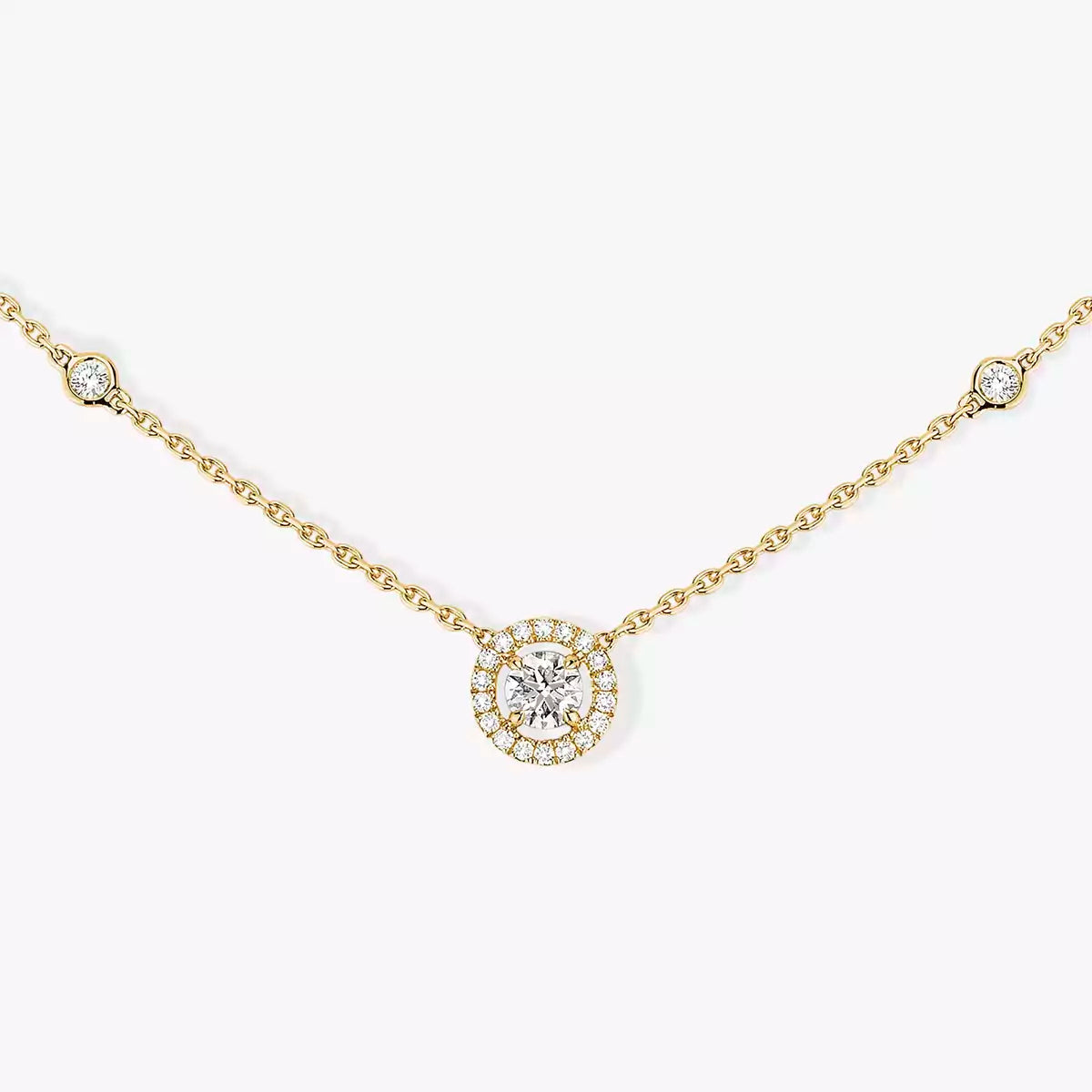 [⭐Hinora Jewelry]Diamond Necklace 0,20ct Brilliant Shape Joy