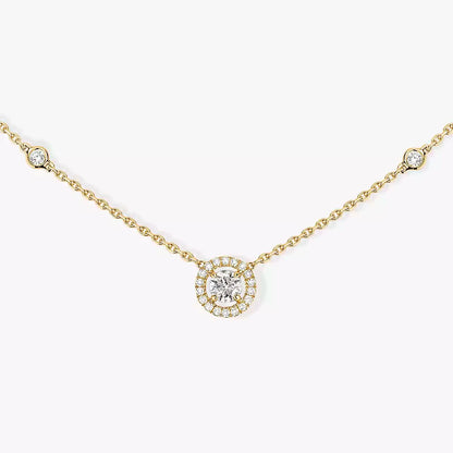 [⭐Hinora Jewelry]Diamond Necklace 0,20ct Brilliant Shape Joy