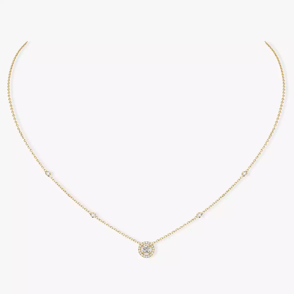 [⭐Hinora Jewelry]Diamond Necklace 0,20ct Brilliant Shape Joy