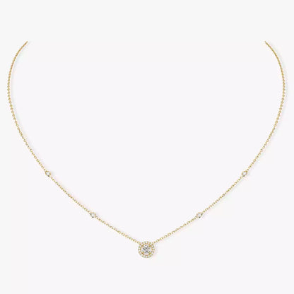 [⭐Hinora Jewelry]Diamond Necklace 0,20ct Brilliant Shape Joy