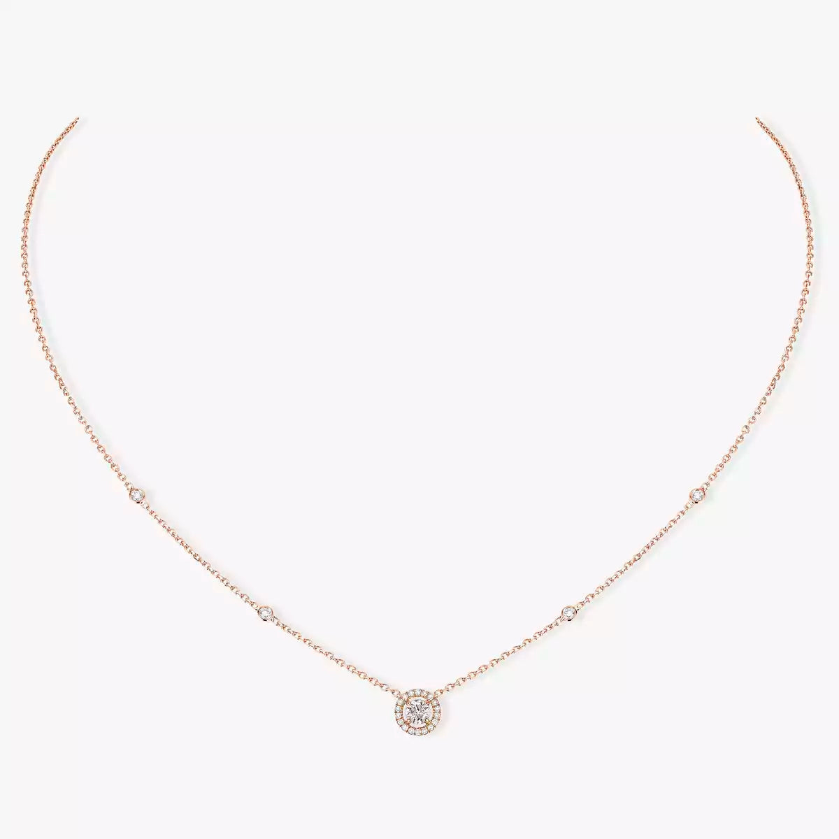 [⭐Hinora Jewelry]Diamond Necklace 0,20ct Brilliant Shape Joy