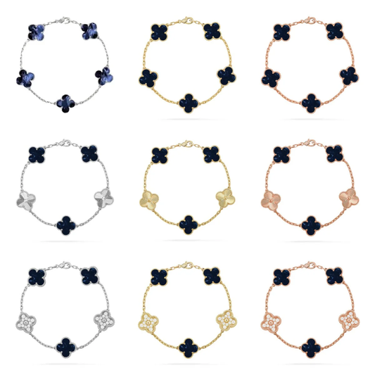 [⭐Hinora Jewelry]CLOVER 5 MOTIF PIETERSITE BRACELET COLLECTION