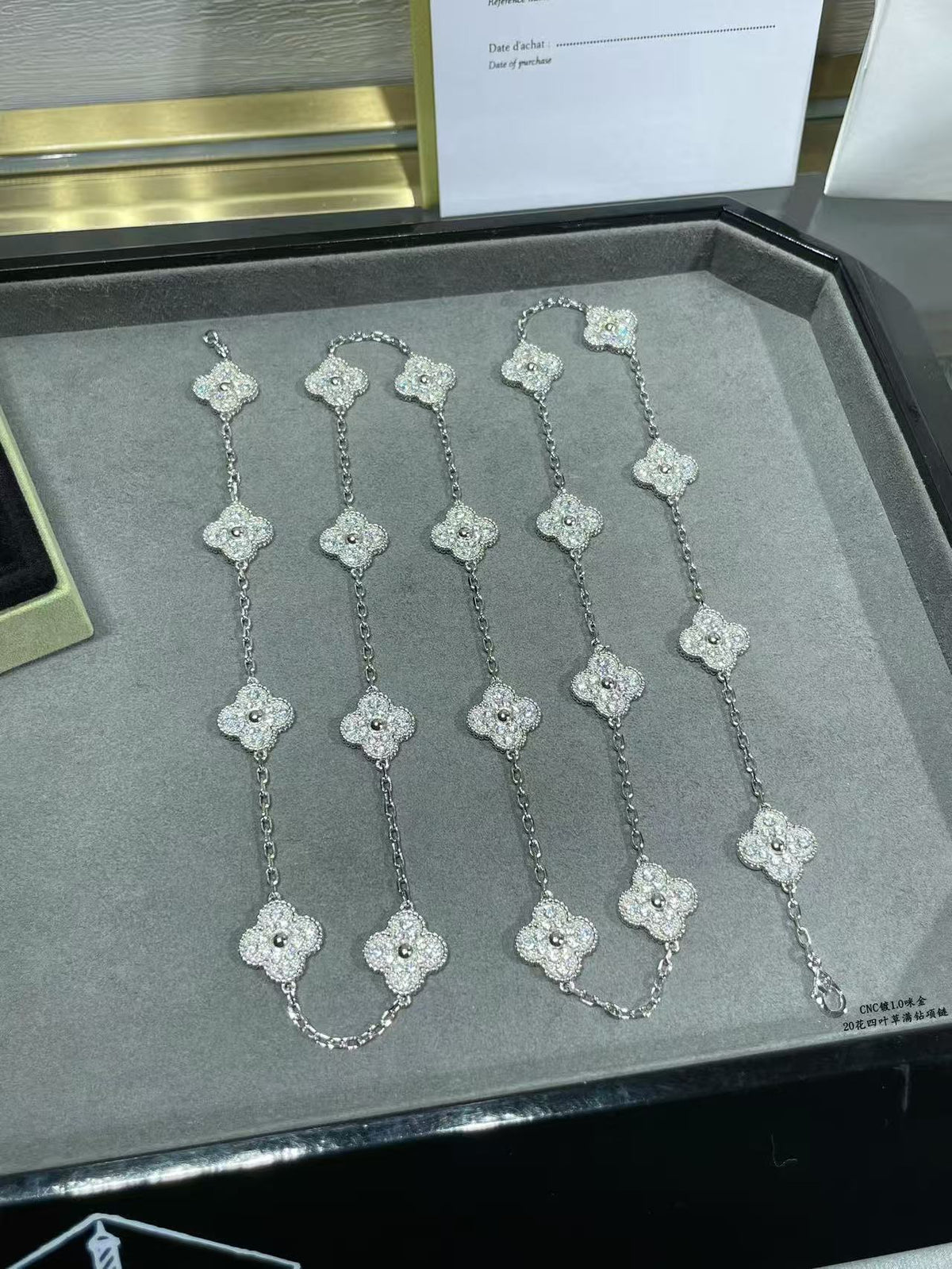 [⭐Hinora Jewelry]CLOVER 20 MOTIFS FULL-DIAMOND NECKLACE