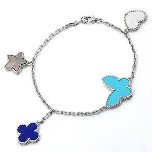 [⭐Hinora Jewelry]LUCKY SPRING SILVER BRACELET 4 MOTIF