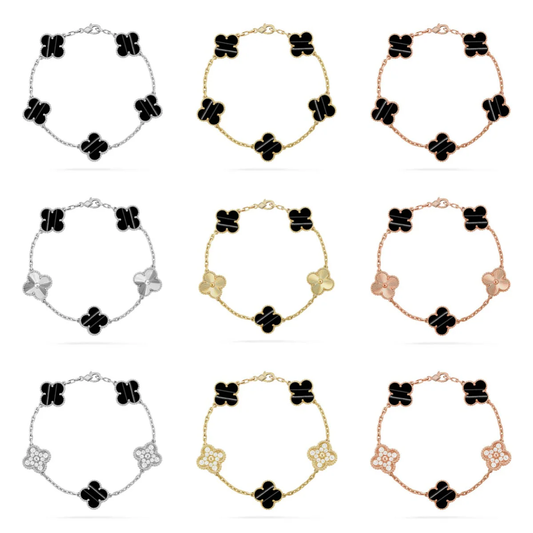 [⭐Hinora Jewelry] CLOVER 5 MOTIF PULSAR STONE BRACELET COLLECTION