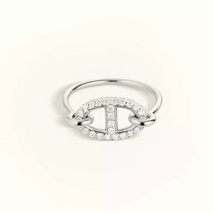 [⭐Hinora Jewelry]RONDE SMALL SILVER DIAMOND RING
