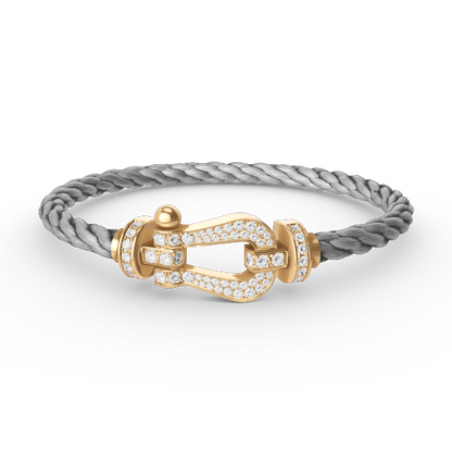 [⭐Hinora Jewelry]FORCE LARGE HORSESHOE FULL DIAMOND BRACELET GOLD