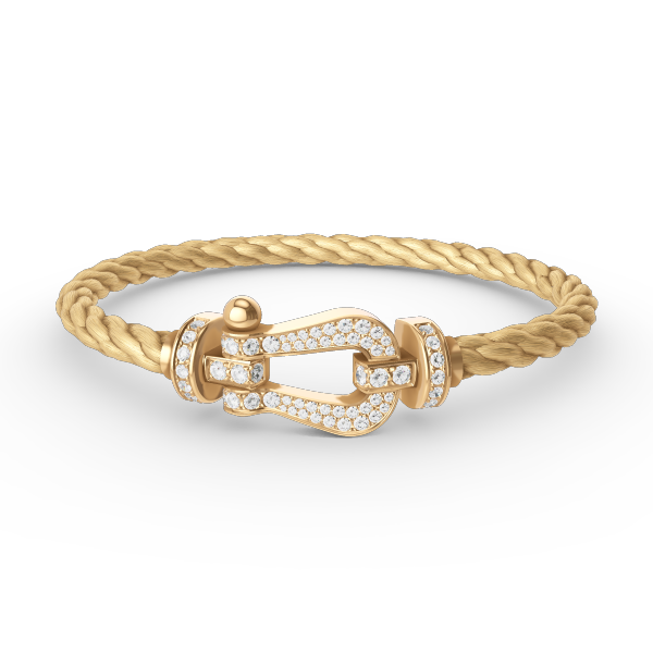 [⭐Hinora Jewelry]FORCE LARGE HORSESHOE FULL DIAMOND BRACELET GOLD