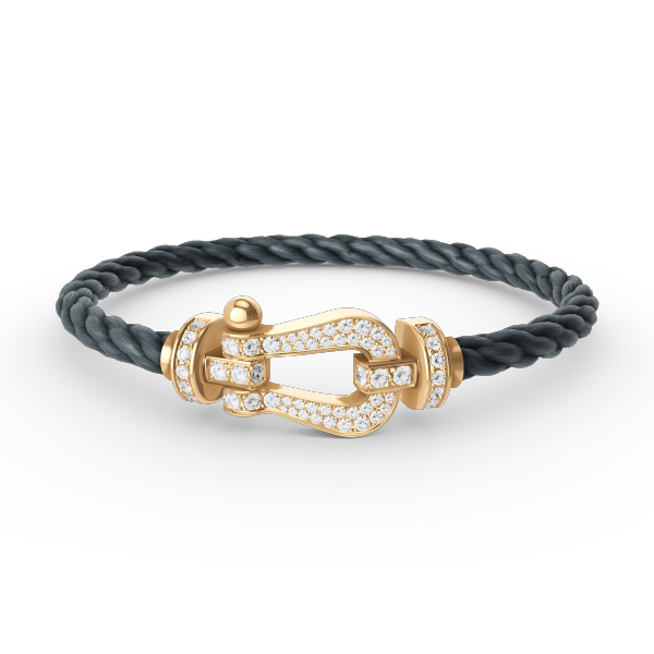 [⭐Hinora Jewelry]FORCE LARGE HORSESHOE FULL DIAMOND BRACELET GOLD