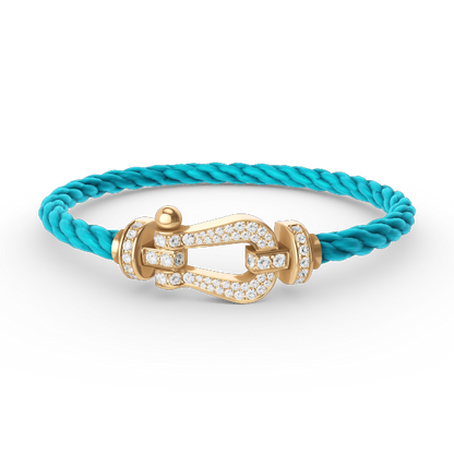 [⭐Hinora Jewelry]FORCE LARGE HORSESHOE FULL DIAMOND BRACELET GOLD