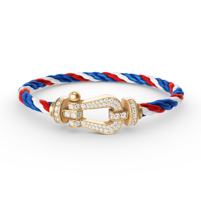 [⭐Hinora Jewelry]FORCE LARGE HORSESHOE FULL DIAMOND BRACELET GOLD