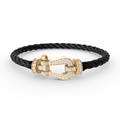[⭐Hinora Jewelry]FORCE LARGE HORSESHOE FULL DIAMOND BRACELET GOLD