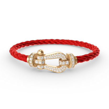 [⭐Hinora Jewelry]FORCE LARGE HORSESHOE FULL DIAMOND BRACELET GOLD