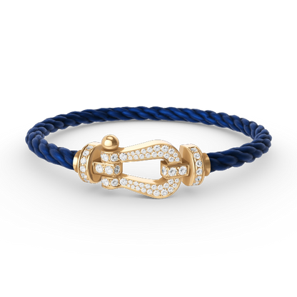 [⭐Hinora Jewelry]FORCE LARGE HORSESHOE FULL DIAMOND BRACELET GOLD