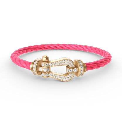 [⭐Hinora Jewelry]FORCE LARGE HORSESHOE FULL DIAMOND BRACELET GOLD