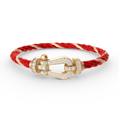 [⭐Hinora Jewelry]FORCE LARGE HORSESHOE FULL DIAMOND BRACELET GOLD