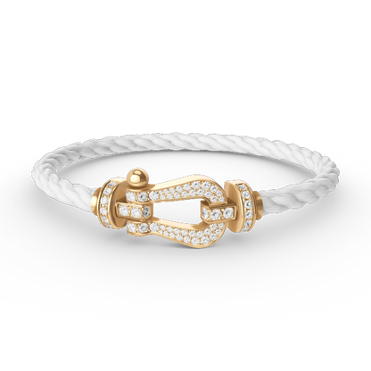 [⭐Hinora Jewelry]FORCE LARGE HORSESHOE FULL DIAMOND BRACELET GOLD