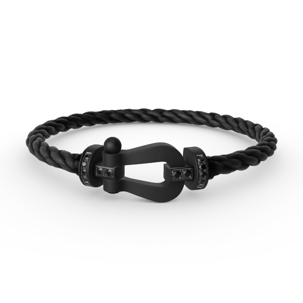 [⭐Hinora Jewelry]FORCE LARGE SERIES HORSESHOE BLACK SAMURAI BRACELET