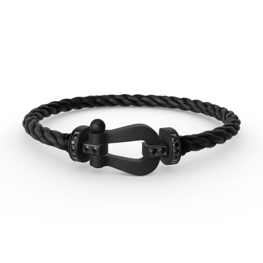 [⭐Hinora Jewelry]FORCE LARGE SERIES HORSESHOE BLACK SAMURAI BRACELET