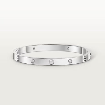 [⭐Hinora Jewelry]LOVE BRACELET 4.8MM 4 DIAMONDS