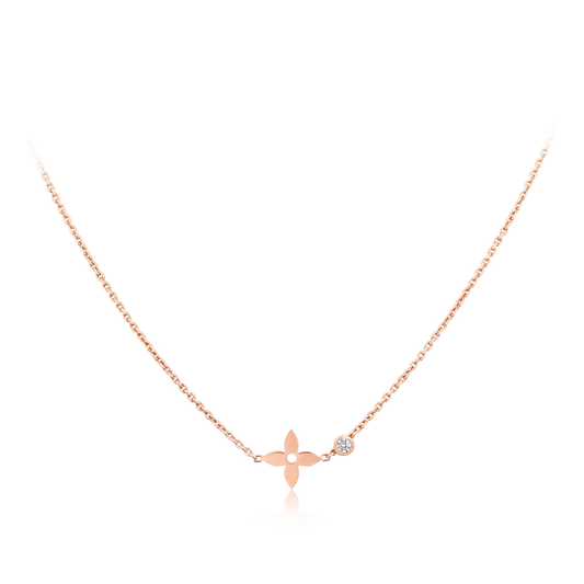 [⭐Hinora Jewelry]BLOSSOM PENDANT PINK GOLD AND DIAMOND