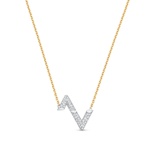 [⭐Hinora Jewelry]VOLT SILVER DIAMOND PEDANT NECKLACE